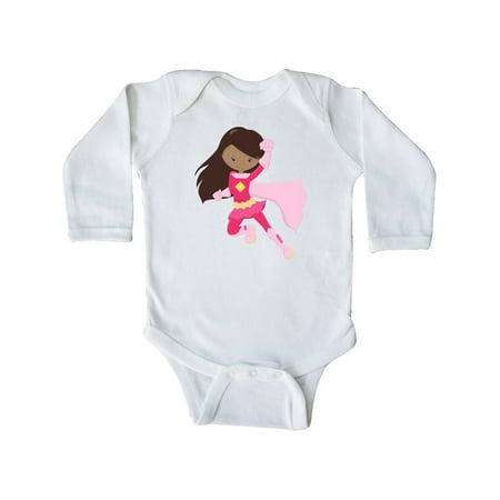 Inktastic African American Girl Superhero Girl Pink Cape Gift Baby Girl Long Sleeve Bodysuit 
Inktastic African American Girl Superhero Girl Pink Cape Gift Baby Girl Long Sleeve Bodysuit