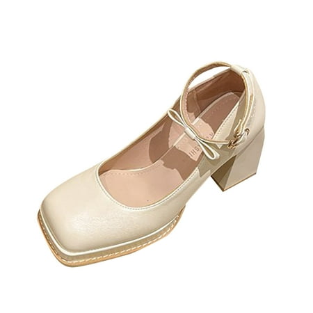 Cathalem Women Casual Shoes Fashion Square Toe High Heel Thick Heel Square Heel Comfortable Simple Spring New Pattern Shoes White 39
Cathalem Women Casual Shoes Fashion Square Toe High Heel Thick Heel Square Heel Comfortable Simple Spring New Pattern Shoes White 39