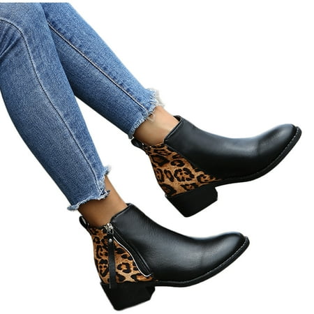 Sentuca Women s Wild Pointed Toe Leopard Print Splicing Retro Zipper Square Heel Shoes
Sentuca Women s Wild Pointed Toe Leopard Print Splicing Retro Zipper Square Heel Shoes
