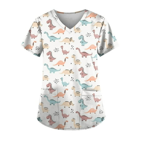 Yubatuo Women Plus Size Scrubs Top with Pockets V-Neck Short Sleeve Fruit Print Work Blouse for Women Orange L
Yubatuo Women Plus Size Scrubs Top with Pockets V-Neck Short Sleeve Fruit Print Work Blouse for Women Orange L