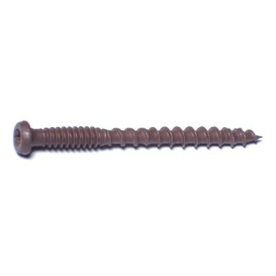 #10 x 2-1/2 Brown Ruspert Coated Steel Composite Star Drive Pan Head Deck Screws DSP-123
#10 x 2-1/2 Brown Ruspert Coated Steel Composite Star Drive Pan Head Deck Screws DSP-123