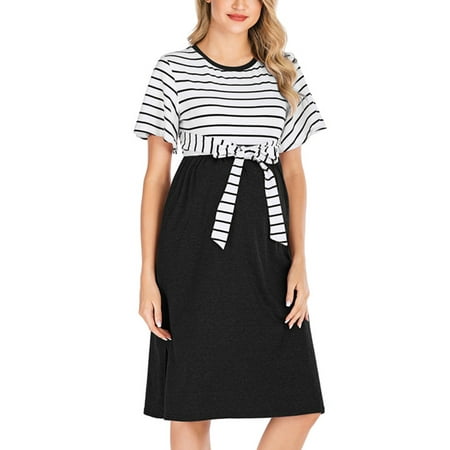 Maternity Dress Women Plus Size Pregnant Dress Short Sleeve Round Neck High Waist High Waist Nightdress Sleepwear Hospital Gown Baby Shower Photoshoot Short Tie Sundress Pregnancy Skirt Black S-2XL
Maternity Dress Women Plus Size Pregnant Dress Short Sleeve Round Neck High Waist High Waist Nightdress Sleepwear Hospital Gown Baby Shower Photoshoot Short Tie Sundress Pregnancy Skirt Black S-2XL