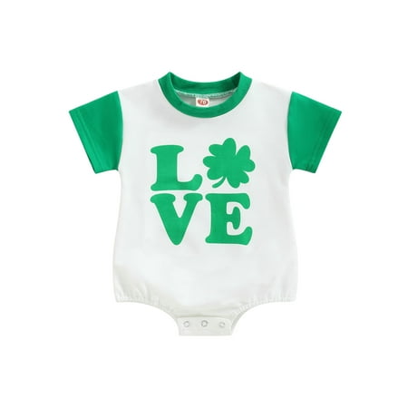 Baby Girls Boys Summer Casual Romper Short Sleeve Letter/Clover/Rainbow Print Playsuit
Baby Girls Boys Summer Casual Romper Short Sleeve Letter/Clover/Rainbow Print Playsuit
