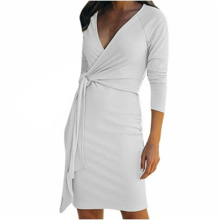 womens casual dresses V-Neck Solid Color Loose Casual Autumn Long Sleeve Dress shapewear dress
womens casual dresses V-Neck Solid Color Loose Casual Autumn Long Sleeve Dress shapewear dress