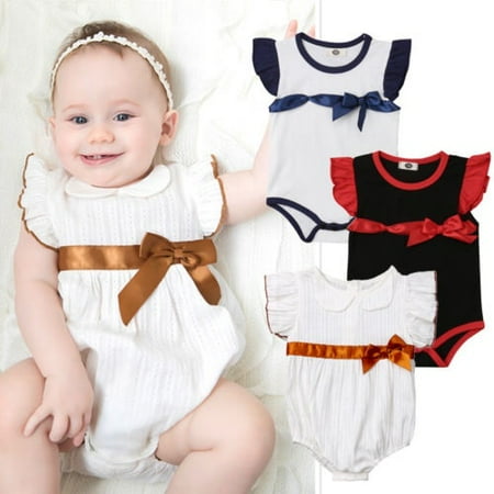 Newborn Clothes Baby Girl Cotton Princess Romper Flying Sleeve Bowknot Jumpsuit 0-24M 
Newborn Clothes Baby Girl Cotton Princess Romper Flying Sleeve Bowknot Jumpsuit 0-24M