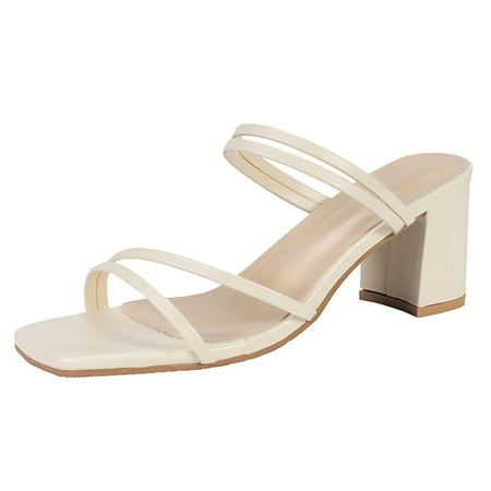 sandals for Women Fashion Summer Women Sandals Thick Heel Middle Heel Thin Strap Solid Color Casual Style PU Dress Sandals for Women Beige
sandals for Women Fashion Summer Women Sandals Thick Heel Middle Heel Thin Strap Solid Color Casual Style PU Dress Sandals for Women Beige