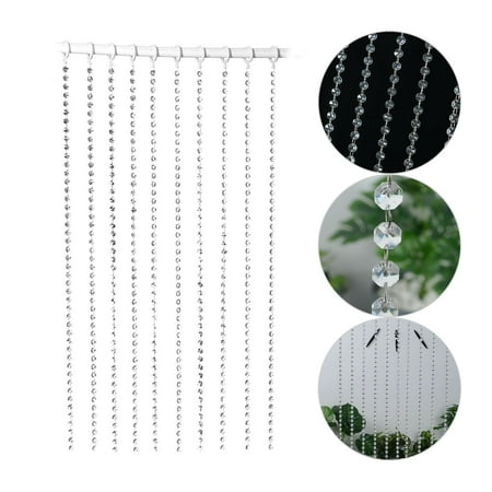 10M Acrylic Crystal Bead Chandelier Garland Hanging Wedding Curtain Decoration