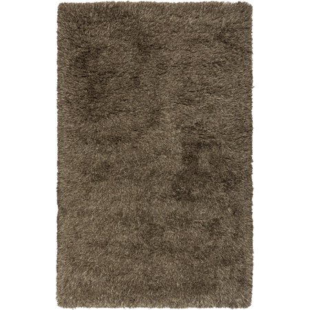 9' x 13' Simplistic Shades Chocolate Hand Woven New Zealand Wool Area Throw Rug
