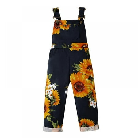 GYRATEDREAM Toddler Baby Girls Overalls with Pocket Suspender Sunflower Print Trousers Bib Jumpsuit Summer Outfit 18 Months- 6 Years
GYRATEDREAM Toddler Baby Girls Overalls with Pocket Suspender Sunflower Print Trousers Bib Jumpsuit Summer Outfit 18 Months- 6 Years