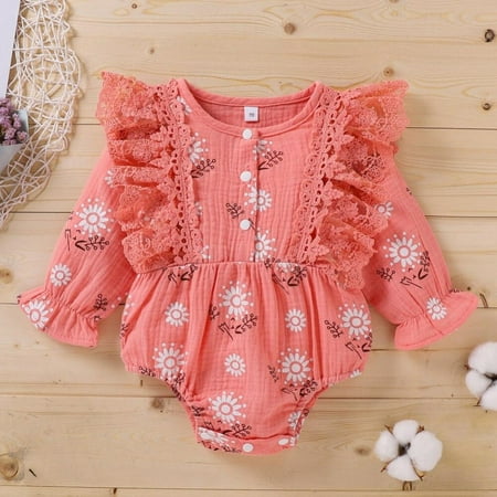 Xinhuaya Baby Girls Lace Playsuits Ruffled Bodysuit Floral Print Long Sleeve Romper Jumpsuit Infant Summer Clothes One-Pieces
Xinhuaya Baby Girls Lace Playsuits Ruffled Bodysuit Floral Print Long Sleeve Romper Jumpsuit Infant Summer Clothes One-Pieces