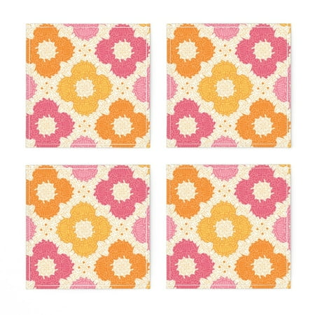 Linen Cotton Canvas Cocktail Napkins (Set of 4) - Flower Yellow Pink Retro Orange Patchwork 70s 90s Print Cloth Cocktail Napkins by Spoonflower
Linen Cotton Canvas Cocktail Napkins (Set of 4) - Flower Yellow Pink Retro Orange Patchwork 70s 90s Print Cloth Cocktail Napkins by Spoonflower