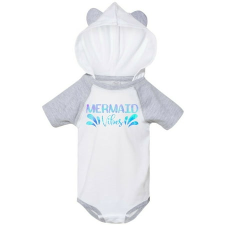 Inktastic Mermaid Vibes Text in Blues Gift Baby Boy or Baby Girl Bodysuit