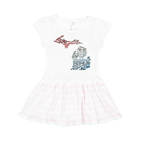 Inktastic Michigan Word Salad Gift Toddler Girl Dress