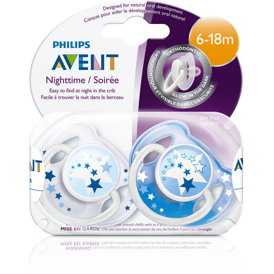 Philips AVENT BPA-Free Nightime Pacifier, Toddler, 6-18 Months ...
