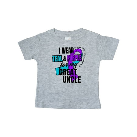 Inktastic Suicide Prevention I Wear Teal and Purple for My Great Uncle Gift Baby Boy or Baby Girl T-Shirt
Inktastic Suicide Prevention I Wear Teal and Purple for My Great Uncle Gift Baby Boy or Baby Girl T-Shirt