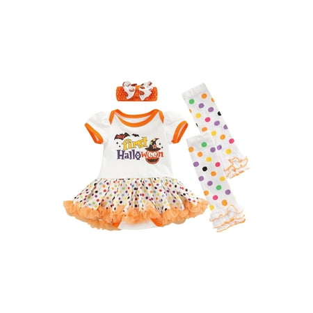 GuliriFei My 1st Halloween Baby Girl Outfits Set Pumpkin Bat Short Sleeve Romper Tulle Tutu Skirt Headband Leg Warmer Set
GuliriFei My 1st Halloween Baby Girl Outfits Set Pumpkin Bat Short Sleeve Romper Tulle Tutu Skirt Headband Leg Warmer Set