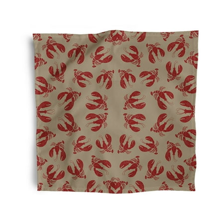 Simply Daisy 18 x 18 Brown Lobster Fest Napkins Set of 4