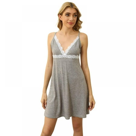 Xinhuaya Women Sling Nightdress Backless Lace Deep V Neck Above-Knee Sleepwear Nightgowns
Xinhuaya Women Sling Nightdress Backless Lace Deep V Neck Above-Knee Sleepwear Nightgowns