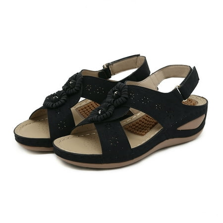 Cathalem Summer Fashion Women Flowers Casual Open Toe Wedges Massage Soft Bottom Breathable Hook Loop Size 11 Womens Sandals Black 7.5
Cathalem Summer Fashion Women Flowers Casual Open Toe Wedges Massage Soft Bottom Breathable Hook Loop Size 11 Womens Sandals Black 7.5