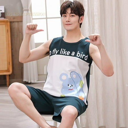 QWZNDZGR Summer 100% Cotton Cartoon Print Couple Pajama Set Pyjamas Kawaii Sleep Lounge Sleeveless Red Sleepwear Suits Pajamas for Lovers
QWZNDZGR Summer 100% Cotton Cartoon Print Couple Pajama Set Pyjamas Kawaii Sleep Lounge Sleeveless Red Sleepwear Suits Pajamas for Lovers