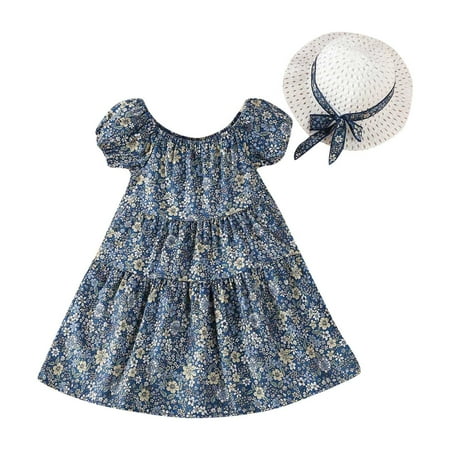 TAIAOJING Baby Girls Dresses Toddler Summer Sweet Dresses Floral Print Dress Princess Dress With Hat For 12-18 Months
TAIAOJING Baby Girls Dresses Toddler Summer Sweet Dresses Floral Print Dress Princess Dress With Hat For 12-18 Months