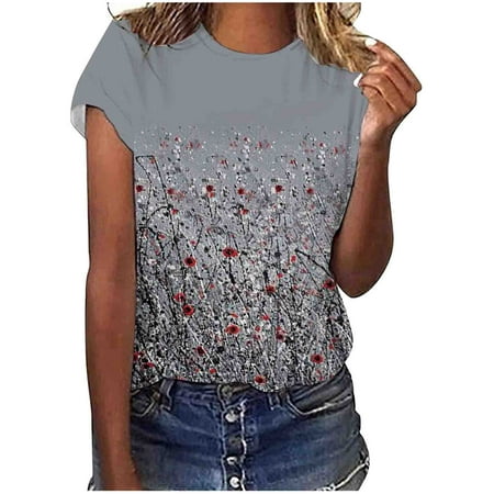 Plus Size Tops for Women Crop Tops Women s Trendy Crew Neck Short Sleeve Flowers Print Tops T Shirts for Women Summer Savings Clearance 2022 Valentines Day Shirts Women Gray 3XL
Plus Size Tops for Women Crop Tops Women s Trendy Crew Neck Short Sleeve Flowers Print Tops T Shirts for Women Summer Savings Clearance 2022 Valentines Day Shirts Women Gray 3XL