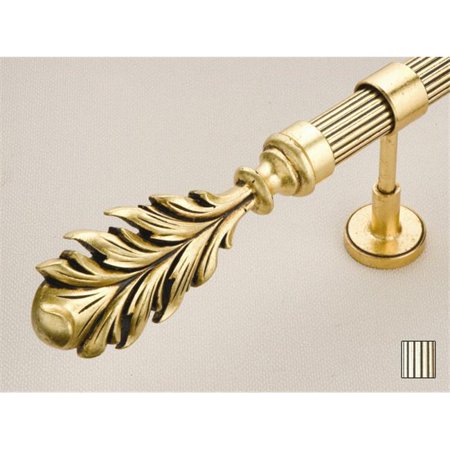 Palas 1075 Curtain Rod Set - 1.75 in. - Silver Leaf - 110 in.