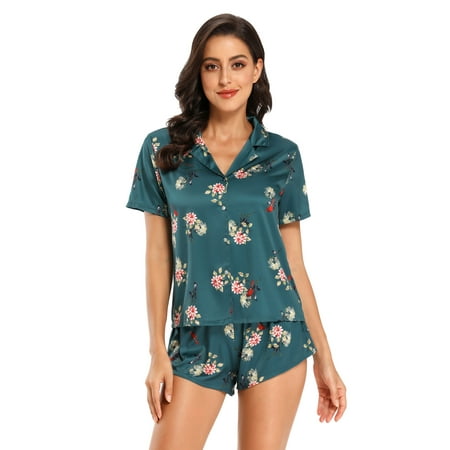 MintLimit Women s Satin Pajamas Set Short Sleeve Button Down Pjs Floral Sleepwear Silky Loungewear PJ Sets Ladies Pajama Blue XXL
MintLimit Women s Satin Pajamas Set Short Sleeve Button Down Pjs Floral Sleepwear Silky Loungewear PJ Sets Ladies Pajama Blue XXL