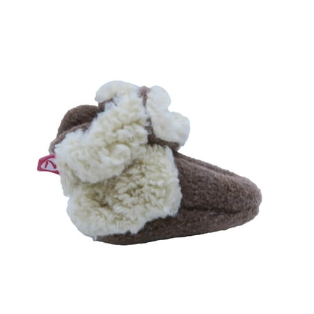 Pre-owned Zutano Unisex Brown | Ivory Booties size: 3 Months