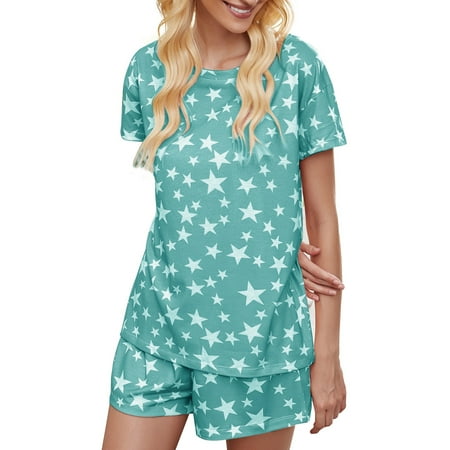 HAWEE Womens Tie Dye Printed Pajamas Set Cotton Lounge Sets Short Sleeve Tops and Shorts 2 Piece Sleepwear Pj Sets
HAWEE Womens Tie Dye Printed Pajamas Set Cotton Lounge Sets Short Sleeve Tops and Shorts 2 Piece Sleepwear Pj Sets