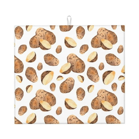 Dish Drying Mats for Kitchen Counter - potato pattern 16x18In Anti-Slip Absorbent Microfiber Drying Mat for Kitchen Counter Mat Dish Rack Mat with Hanging Loop
Dish Drying Mats for Kitchen Counter - potato pattern 16x18In Anti-Slip Absorbent Microfiber Drying Mat for Kitchen Counter Mat Dish Rack Mat with Hanging Loop