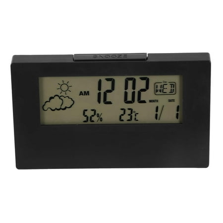 Digital Clock Multifunctional Battery Powered Alarm Clock Temperature Humidity Monitor Clock with Light for Home Office
Digital Clock Multifunctional Battery Powered Alarm Clock Temperature Humidity Monitor Clock with Light for Home Office