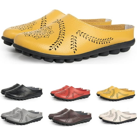 Owlkay Casual All-Match Hollow Slippers Women s Comfortable Mules Hollow Slippers Owlkay Shoes for Women