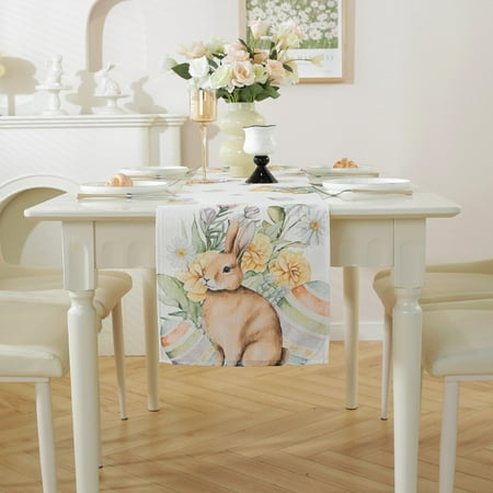 Easter Modern Simple Rectangle Cotton Linen Table Bunny Rabbit Egg Pattern Table Decorative Table Banner
Easter Modern Simple Rectangle Cotton Linen Table Bunny Rabbit Egg Pattern Table Decorative Table Banner