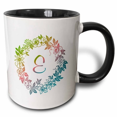 3dRose Initial E- Circular Flower Motif in Softly Blended Green Pink and Blue - Two Tone Black Mug 11oz (mug_298479_4)
3dRose Initial E- Circular Flower Motif in Softly Blended Green Pink and Blue - Two Tone Black Mug 11oz (mug_298479_4)