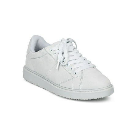 New Women Misbehave Benji-1 Faux Suede Lace Up Low Top Sneaker