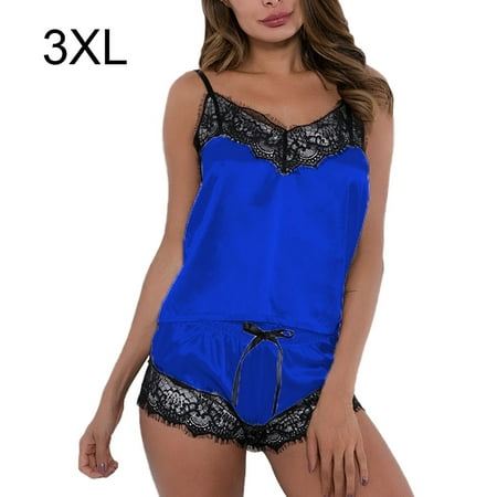 ELENXS Pajama Set Lace Strap Sleepwear Suit Summer Nightwear Woman Shorts