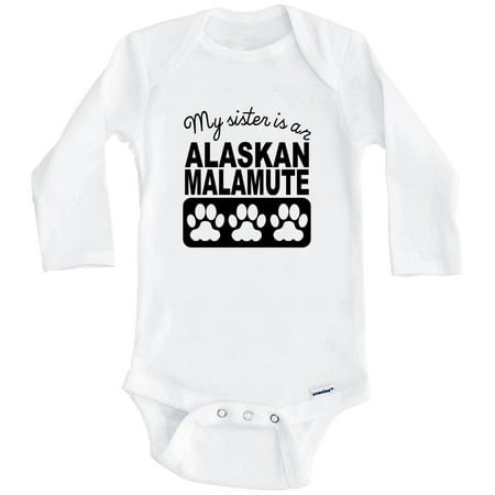 My Sister Is An Alaskan Malamute One Piece Baby Bodysuit One Piece Baby Bodysuit (Long Sleeve) 6-9 Months White
My Sister Is An Alaskan Malamute One Piece Baby Bodysuit One Piece Baby Bodysuit (Long Sleeve) 6-9 Months White