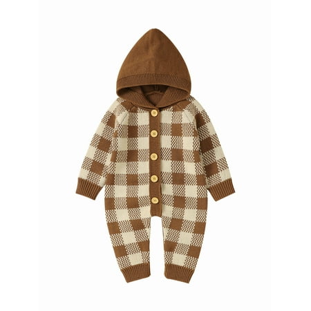 ZIYIXIN Newborn Hooded Knit Jumpsuit Toddler Casual Long Sleeve Hooded Neck Buttons Warm Knit Outfit
ZIYIXIN Newborn Hooded Knit Jumpsuit Toddler Casual Long Sleeve Hooded Neck Buttons Warm Knit Outfit
