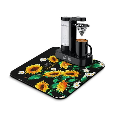 Absorbant Dish Mat Drying Kitchen Mat Hello Spring Sunflowers Dish Mat Eco-Friendly Diatomaceous Earth Drying Mats for Coffee Bar Plate Tableware Coffee Lover
Absorbant Dish Mat Drying Kitchen Mat Hello Spring Sunflowers Dish Mat Eco-Friendly Diatomaceous Earth Drying Mats for Coffee Bar Plate Tableware Coffee Lover