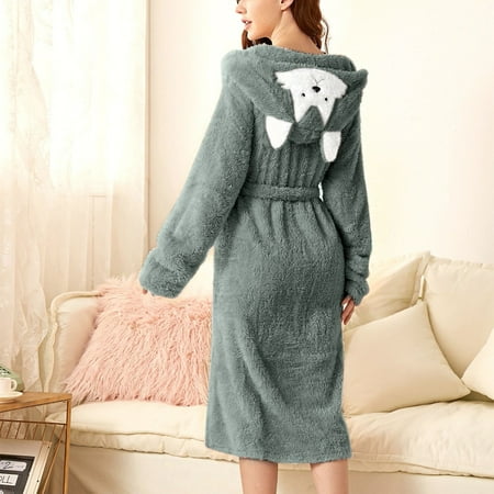 ZHIYU Women S Double Pocket 3d Ear Hooded Flannel Bathrobe Soft And Warm Double Faced Velvet Bathrobe Pajamas And Home Wear
ZHIYU Women S Double Pocket 3d Ear Hooded Flannel Bathrobe Soft And Warm Double Faced Velvet Bathrobe Pajamas And Home Wear