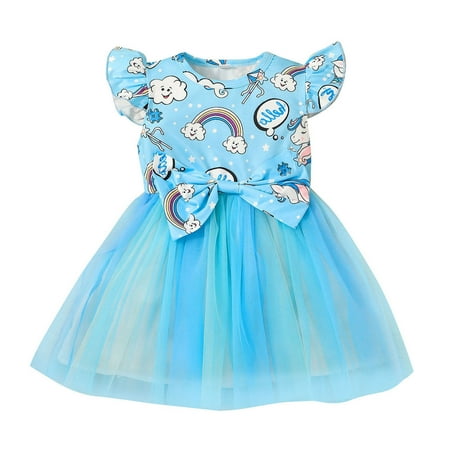 EHTMSAK Infant Baby Toddler Child Children Kids Summer Dresses for Girl Bow Sundress Floral Short Sleeve Dress Blue 12M-5Y 100
EHTMSAK Infant Baby Toddler Child Children Kids Summer Dresses for Girl Bow Sundress Floral Short Sleeve Dress Blue 12M-5Y 100