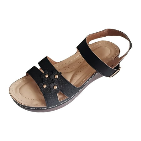 Wenshiii Ladies Summer Retro Flower Solid Colour Buckle Thick Bottom Large Size Slope Heel Sandals Wedding Beach Sandals for Women
Wenshiii Ladies Summer Retro Flower Solid Colour Buckle Thick Bottom Large Size Slope Heel Sandals Wedding Beach Sandals for Women