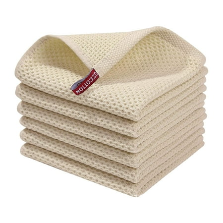 Prolriy Wipes 100% Cotton Weave Kitchen Dish Cloths Ultra Soft Absorbent Quick Drying Dish Towels 12x12 Inches 6-Pack
Prolriy Wipes 100% Cotton Weave Kitchen Dish Cloths Ultra Soft Absorbent Quick Drying Dish Towels 12x12 Inches 6-Pack