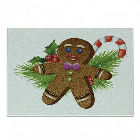 Gingerbread Man Cutting Board Tasty Pastry on Coniferous Branches Candy Cane and Holly Berry Decorative Tempered Glass Cutting and Serving Board Small Size Brown Green Red by Ambesonne
Gingerbread Man Cutting Board Tasty Pastry on Coniferous Branches Candy Cane and Holly Berry Decorative Tempered Glass Cutting and Serving Board Small Size Brown Green Red by Ambesonne