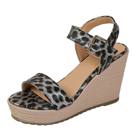 CBGELRT Womens Sandals Grey Wedge Heels for Women Sandals Fashion Spring Summer Women Sandals Thick Sole Wedge Heel High Heel Leopard Print Open Toe Breathable Buckle Strap Comfortable Slingback Heel
CBGELRT Womens Sandals Grey Wedge Heels for Women Sandals Fashion Spring Summer Women Sandals Thick Sole Wedge Heel High Heel Leopard Print Open Toe Breathable Buckle Strap Comfortable Slingback Heel