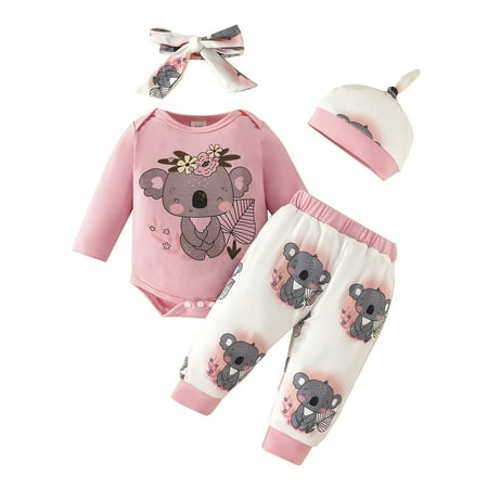 NKOOGH Children Girls 4Pcs Outfits Thick Cotton Clothes Cartoon Animal Print Tops Pants Headband Hat Outfits Kids Clothing Set Red 6M
NKOOGH Children Girls 4Pcs Outfits Thick Cotton Clothes Cartoon Animal Print Tops Pants Headband Hat Outfits Kids Clothing Set Red 6M