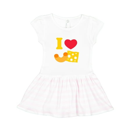 Inktastic I Heart Mac and Cheese Gift Toddler Girl Dress