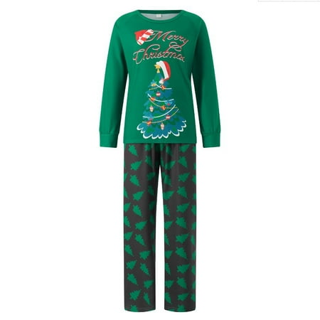 Christmas PJs Adults Kids Baby Xmas Nightwear Family Matching Pyjamas Sets Green