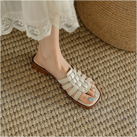 Summer Women Slippers Square Toe Braided Flat Bottom Sandals Leisure Breathable Non-Slip Ladies Shoes (Color : E Size : 38 Code)
Summer Women Slippers Square Toe Braided Flat Bottom Sandals Leisure Breathable Non-Slip Ladies Shoes (Color : E Size : 38 Code)